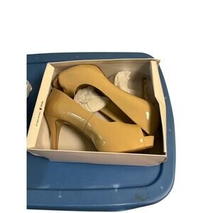NIB Nine West Camya Nude Platform Pumps Heels Size 12